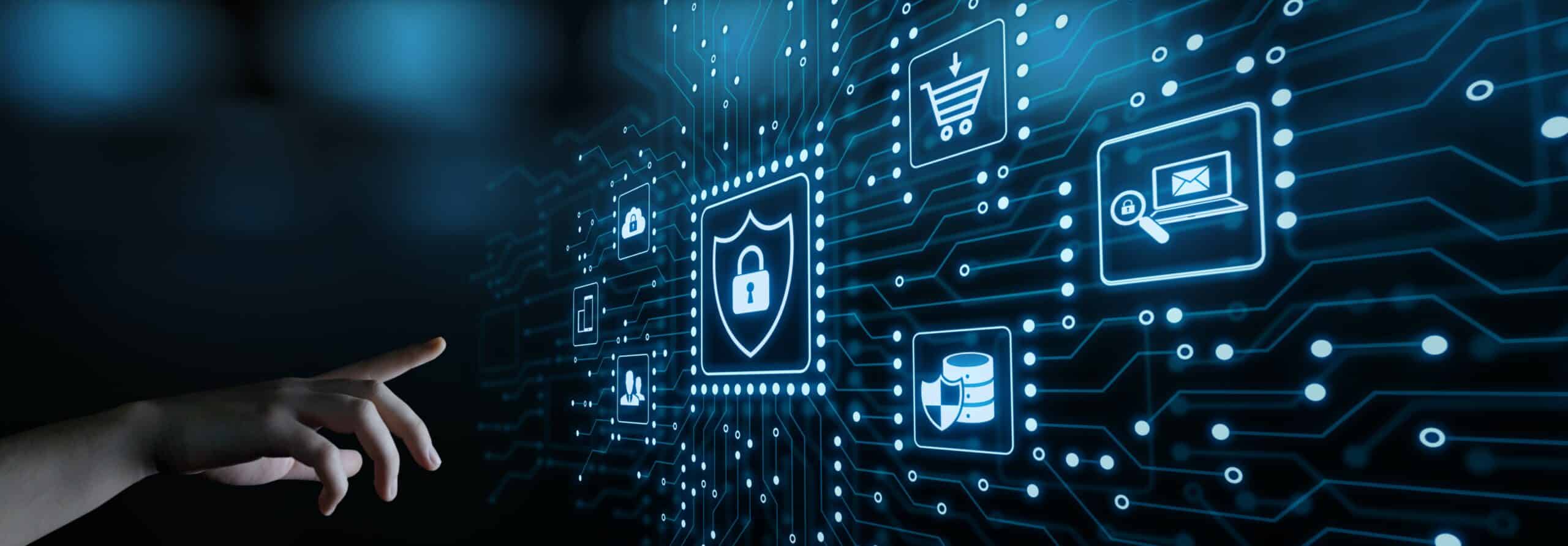 Data Protection Cyber Security image showing managing cyber security