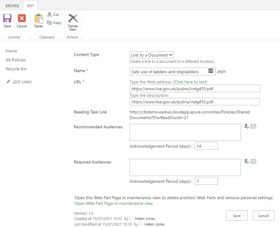 edit properties of document to set reading edit properties of document to set reading
