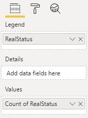 fields needed for donut chart Image showing the fields needed for the donut chart