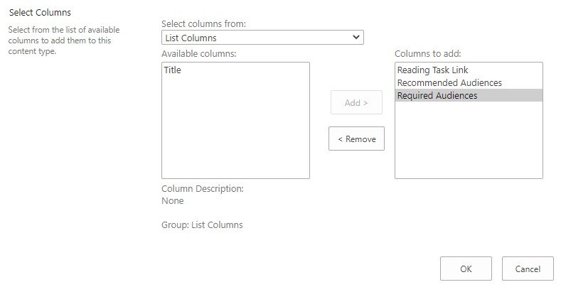 select the docread columns select columns