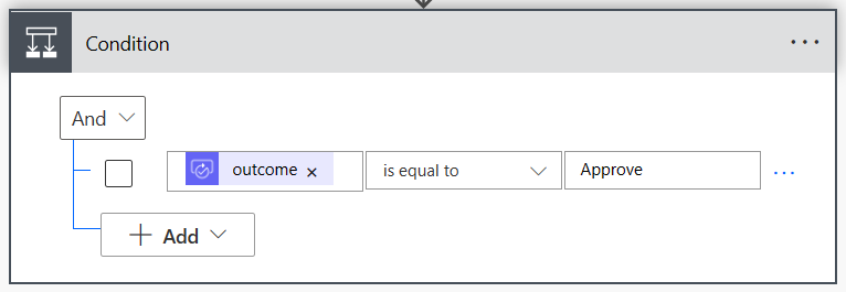 condition box image showing the policy approval condition step