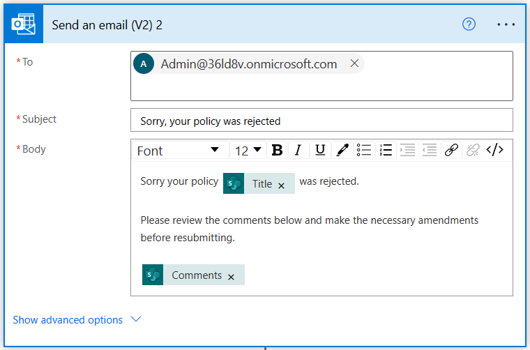 rejected email step image showing the rejected email step