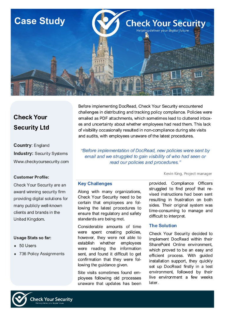 Check Your Security case study picture