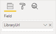 select libraryurl field Image showing the selection of LibraryUrl in the slicer field