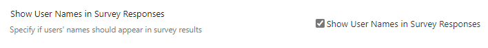 Show users names in the survey response