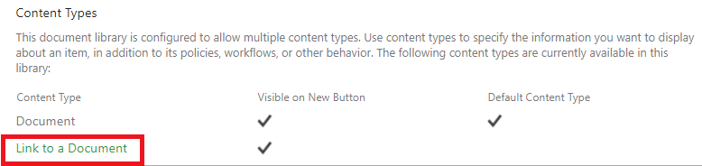 update link to document content type link to a document
